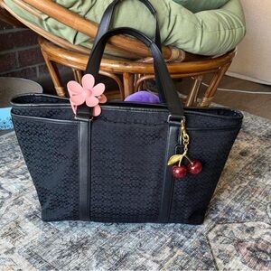Coach Black Signature Tote